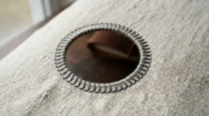 Breathable massage table sheets with face hole showing durable stitching and soft texture