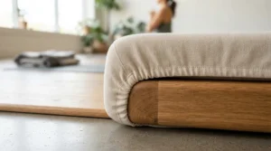 Massage table sheets with face hole featuring secure elastic corners for a snug fit